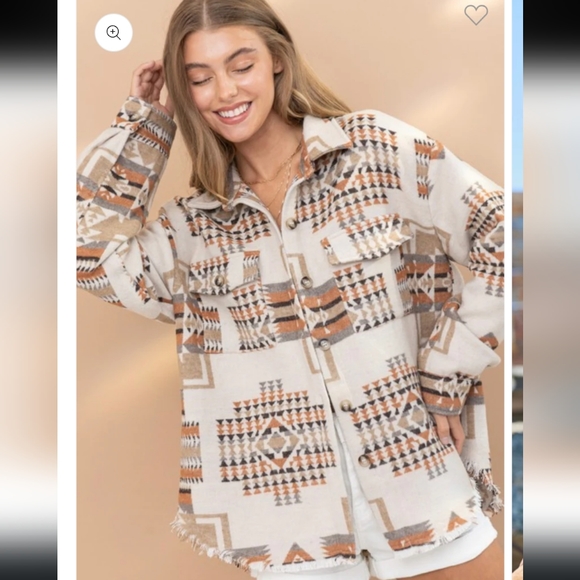 Jade & Ivory Western Aztec Pendleton Print Shacket XL NWOT - Picture 5 of 11